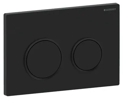 Produktbild von Geberit Omega 20 bedieningspaneel mat zwart voor Geberit Omega inbouwreservoir 12cm