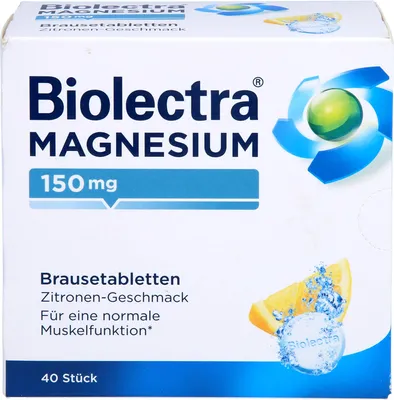 Produktbild von Biolectra Magnesium 150 mg Brausetabletten Zitronengeschmack, 40 St. Tabletten