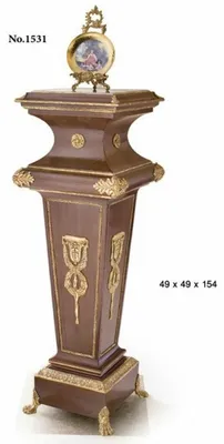 Produktbild von Casa Padrino Barock Säule mit Marmorbesatz 49 x 49 x H. 154 cm - Barock Möbel