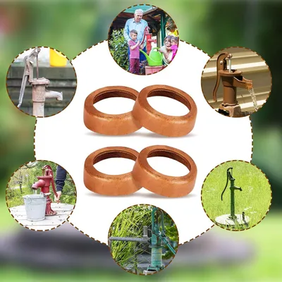 Produktbild von 4 Stück Sauggummimanschetten für Schwengelpumpe - Handpumpe Ersatzteile - Lederdichtung - Brunnenpumpe - Typ 75.