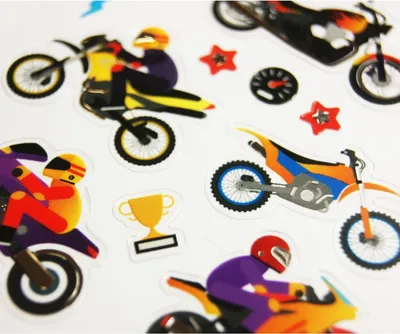 Produktbild von Aufkleber - Motorrad - Gold - 1,8 cm