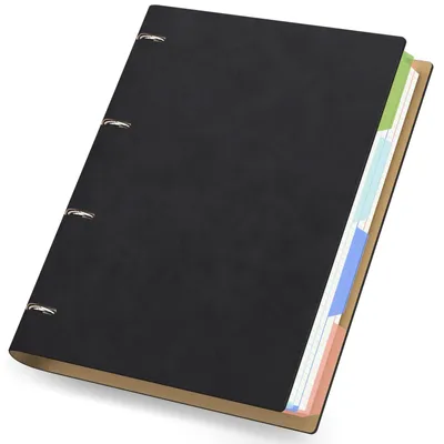 Immagine prodotto di Omgoods - Quaderno A4 con copertina in ecopelle e 150 fogli, ricaricabile