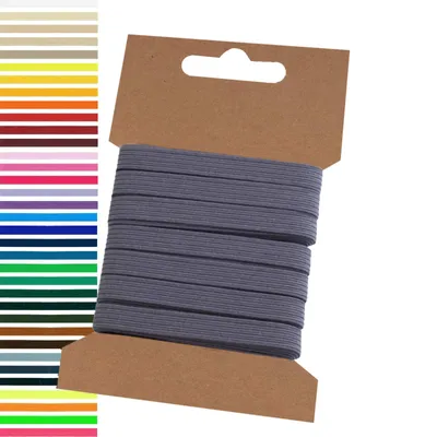 5 m Gummilitze Gummiband 6,6 mm grau