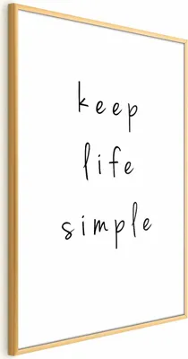 Produktbild von Posterpapier Poster - Keep Life Simple 40x60 cm Text m-A-0856-ao-a