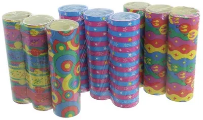 Produktbild von Party Luftschlangen 3er Pack, Designs sortiert