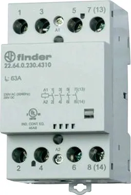 Produktbild von Finder Installationsschütz 22.64.0.024.4310 4 Schließer (30/110/220 V) 63/4/1,2 A (22.64.0.024.4310)