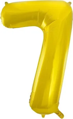 Produktbild von Folienballon Goldene Zahl 7, ca. 86 cm – Party Dekoration für Geburtstag & Jubiläum