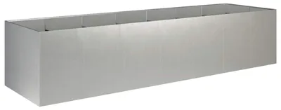 Productafbeelding van vidaXL Tuinplantpot zilver, 280 x 80 x 60 cm, roestvrij staal