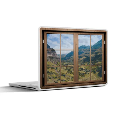 Produktbild von MuchoWow® Laptop Aufkleber Sticker Cover Aussicht - Berg - Baum 30x22 cm - Laptop-Sticker