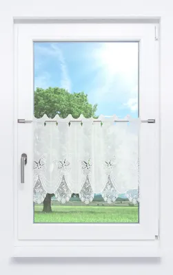 Produktbild von Scheibengardine Plauener Spitze - Tamar (Bx H) 176cm * 47cm weiß/Rohweiß