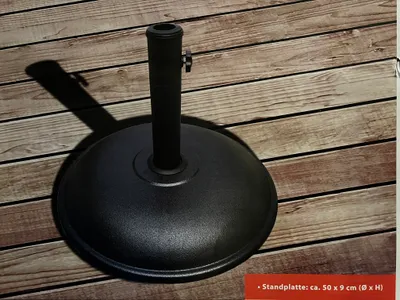 Produktbild von Belavi Sonnenschirmständer schwarz beton rund 50cm 25kg