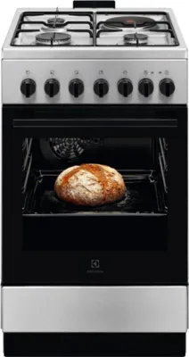 Image de Electrolux 943 005 628, Cuisinière autoportante, Noir, Acier inoxydable, Pivotant, Noir, Top front, 1,5 m