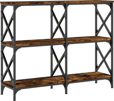 Produktbild von vidaXL Konsolentisch Räuchereiche 100x28x80,5 cm Holzwerkstoff