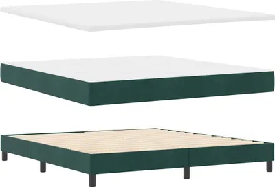 Zdjęcie produktu dla Łóżko Tapicerowane 180x200 Zielone ze Stelażem Dwuosobowe do Sypialni
