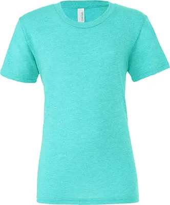 Produktbild von Canvas 3413 | Triblend Crew Neck T-Shirt / Meliert - Farbe: Sea Green Triblend (Heather) - Größe: XS