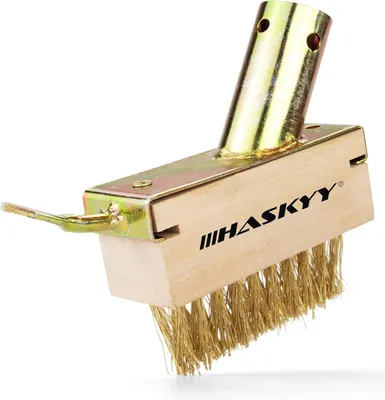 Image de Brosse pour joints, grattoir pour joints, brosse anti-mauvaises herbes, 2-en-1, nettoyeur de joints professionnel avec brosse en acier pour éliminer les mauvaises herbes et la mousse, idéal pour les terrasses