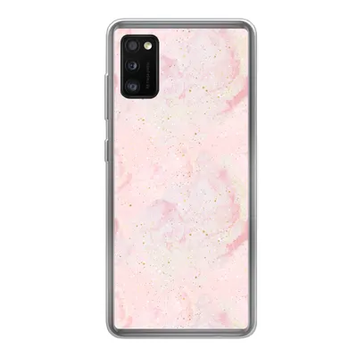 Produktbild von MuchoWow® Handyhülle Schutzhülle Hülle für Samsung Galaxy A41 Marmor - Rosa - Glitter - Gold - Muster Silikon Softcase Handy Hülle - Mobiltelefon