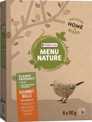 Produktbild von Versele-Laga Gourmet Balls With Insects, Box, Gemisch, 540 g, Universal, Getreide, pflanzliche Nebenerzeugnisse, Öle und Fette, Saaten, pflanzliche Eiweißextrakte,...