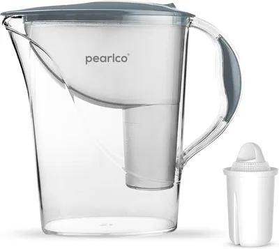 Image de PEARLCO 281016 Filtre à eau gris avec 1 cartouche filtrante Classic – compatible avec Brita Classic