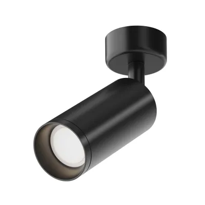 Immagine prodotto di Plafoniera, alluminio, nero, faretto orientabile, L 13 cm