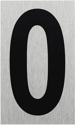 Produktbild von Aluminium-Türschild „0“ 100x60mm