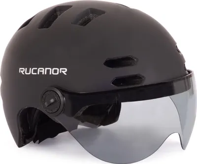 Produktbild von Rucanor Urban Sprint Scooter- & Fahrradhelm mit Visier NTA 8776 Schwarz Größe 55-58 cm (M)