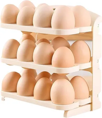 Produktbild von Famanu Eierhalter für 24 Eier – platzsparender Kühlschrankorganizer mit großer Kapazität