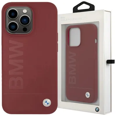Produktbild von Bmw Silikon Grosses Logo Magsafe Fall Für Iphone 15 Pro - Rot