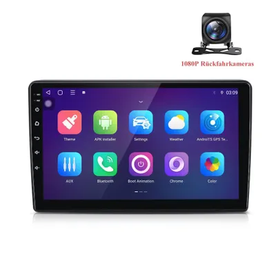 Obrázok produktu pre Android autorádio s cúvacou kamerou pre modely Opel Zafira B a Astra H (ročníky 2005-2014), s funkciami CarPlay, Android Auto, GPS navigáciou, 6+128 GB pamäťou, 4G LTE, Wi-Fi, RDS, ovládaním z volantu (SWC) a digitálnym rádiom DAB+, 9-palcový displej