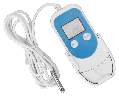 Obrázek produktu pro Digitální záznamník teploty a vlhkosti, opakovaně použitelný, s vysokou přesností, výstupem do PDF, USB, teploměr a záznamník do chladničky pro chladicí řetězec
