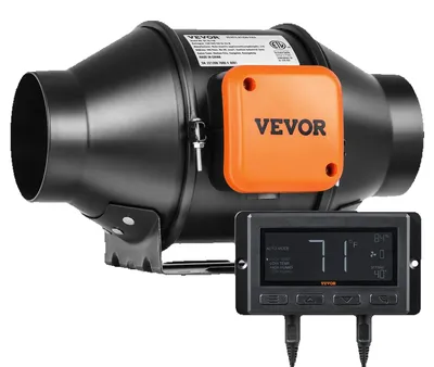 Imagen del producto de Ventilador de baño tipo conducto, ventilador de conducto en línea, motor EC, 4 pulgadas, caudal de aire de 807 CFM