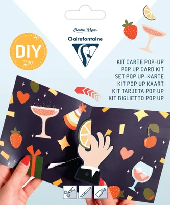 Zdjęcie produktu dla Zestaw POP-UP, podwójna karta 135 x 135 mm + koperta 140 x 140 mm - Gotowy na przyjęcie