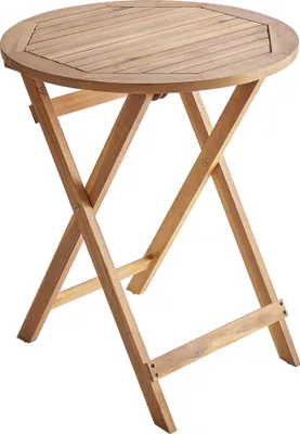 Obrázek produktu pro BELIANI Zahradní bistro stůl hnědý akáciové dřevo ø 60 cm skládací venkovní kulatý tradiční retro styl