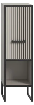 Image de CALICOSY - Petite colonne de salle de bain 1 porte 1 niche cachemire H101 cm - AURA