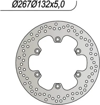 Produktbild von NG Vorderbremsscheibe links/rechts 6 Löcher 10,25 mm für YAMAHA