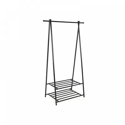 Immagine prodotto di Appendiabiti (valet) Songmics, con scarpiera - 2 ripiani, nero
