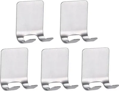 Produktbild von Edelstahl-Haken-Set, 5-teilig, für Bad, Schlafzimmer, Küche