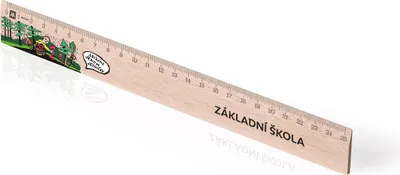 Obrázek produktu pro Metrie | Didakt-M07, Dřevěné pravítko s potiskem | Sbíráme jedničky | 25 cm