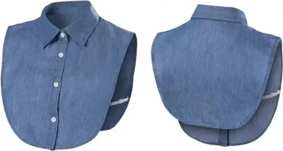 Produktbild von Jumada's - Blusenkragen Damen | Lockerer Kragen | Nagelblau | Kragen | Jeanskragen