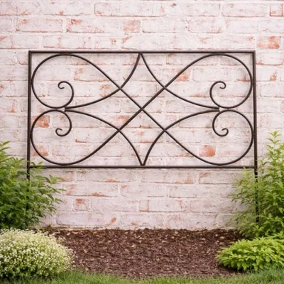 Produktbild von AltoBelli Rankgitter LUCA Metall Zaun Antik Braun 70x55 cm Rankhilfe Beetzaun