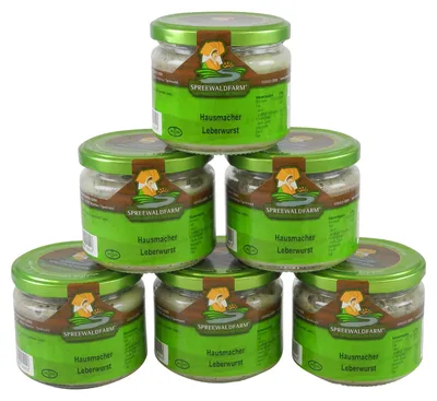 Produktbild von Original Spreewälder Hausmacher Leberwurst 6er Pack (6 Gläser à 250 g)