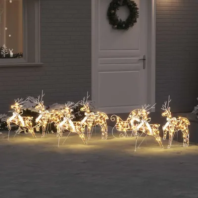 Produktbild von vidaXL LED Rentiere mit 40 LEDs 7 pcs Multicolor PET
