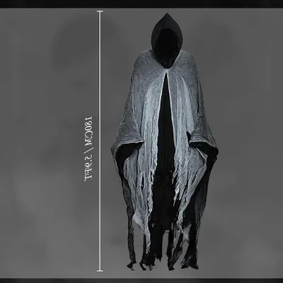 Schwarzer Halloween-Cape für Vampire mit Kapuze - Lange mittelalterliche Kostüm-Cape für Männer und Frauen, perfekt für