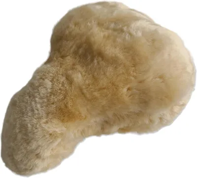 Productafbeelding van Zadelhoes merino lamsvacht - Beige - 27 x 24,5 cm