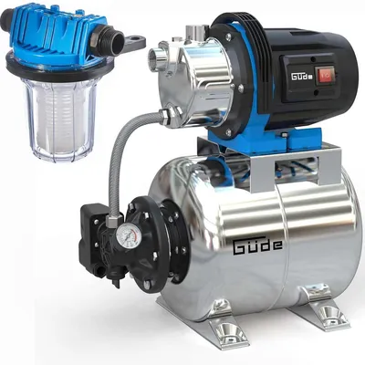 Produktbild von Güde Hauswasserwerk  HWW 1000 ES (1000 W,, Kessel 20 l, 3600 l/h, Wasserfilter
