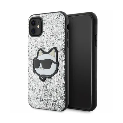 Immagine prodotto di Karl Lagerfeld Klhcn61G2Cps Custodia rigida Iphone 11 / Xr 6.1 Srebrny/Argento Glitter Choupette Patch