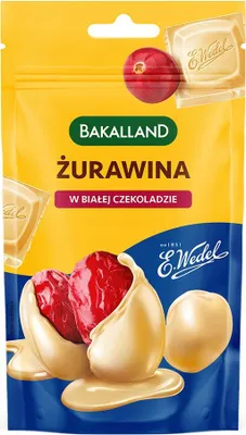 Obrázek produktu pro Żurawina w Białej Czekoladzie Wedel Bakalland 74 g