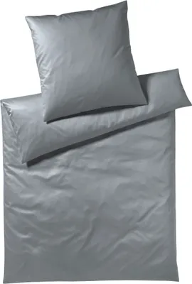 Produktbild von Elegante Bettwäsche 3506 Solid Jersey I Größe 80x80 155x220 cm I Farbe 9 Graphit I Reine Baumwolle