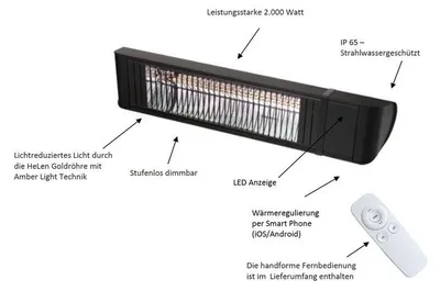 HeizMeister LuXus Professionell von Infralogic IP 65 Infrarot Heizer Infralogic Infrarot