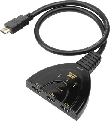 Produktbild von Techly IDATA HDMI-3F30, HDMI, 1.4b, Schwarz, 30 Hz, 2160p, 3,4 Gbit/s